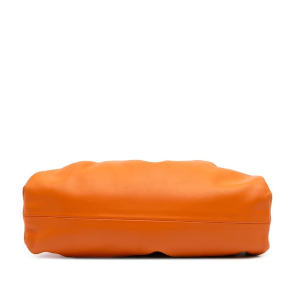 Pre-owned Bottega Veneta Lambskin The Mini Pouch Orange