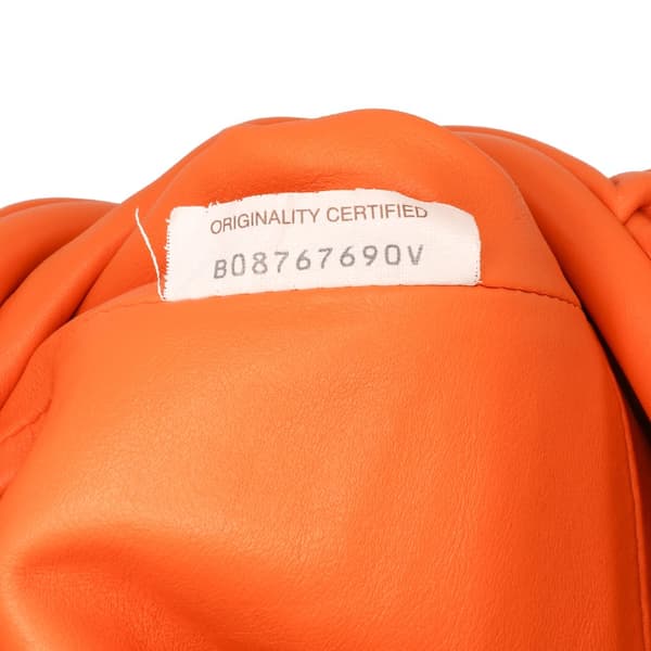Pre-owned Bottega Veneta Lambskin The Mini Pouch Orange