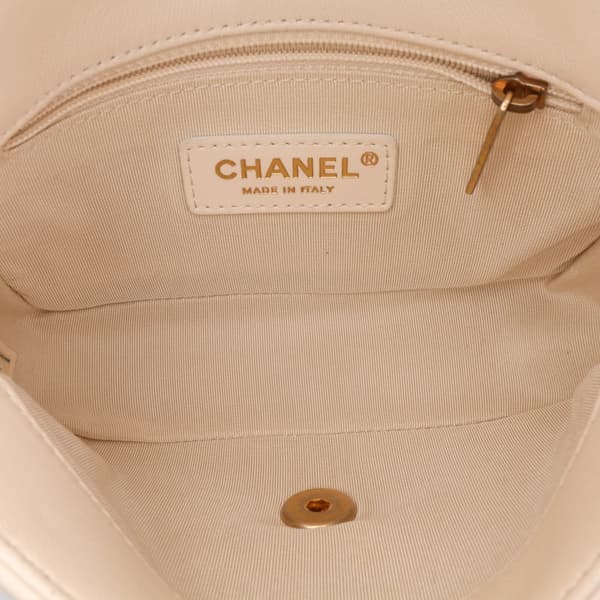 Pre-owned Chanel Small Quilted Lambskin CC Coin Flap Brown