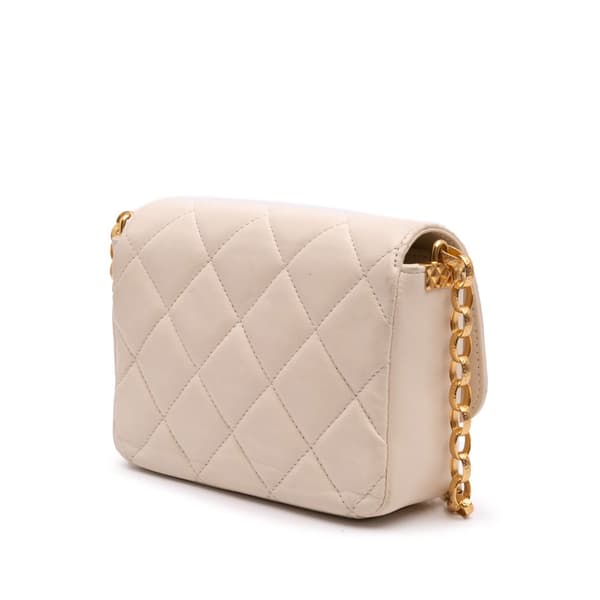 Pre-owned Chanel Small Quilted Lambskin CC Coin Flap Brown