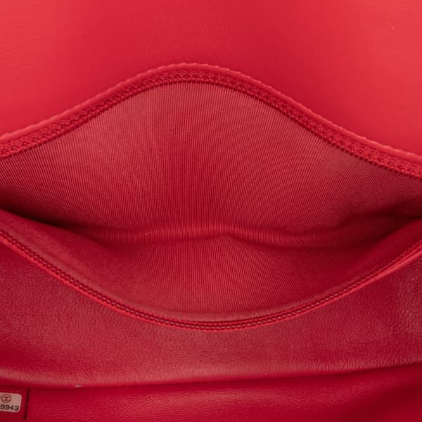 Pre-owned Chanel Mini Rectangular Classic Patent Single Flap Red