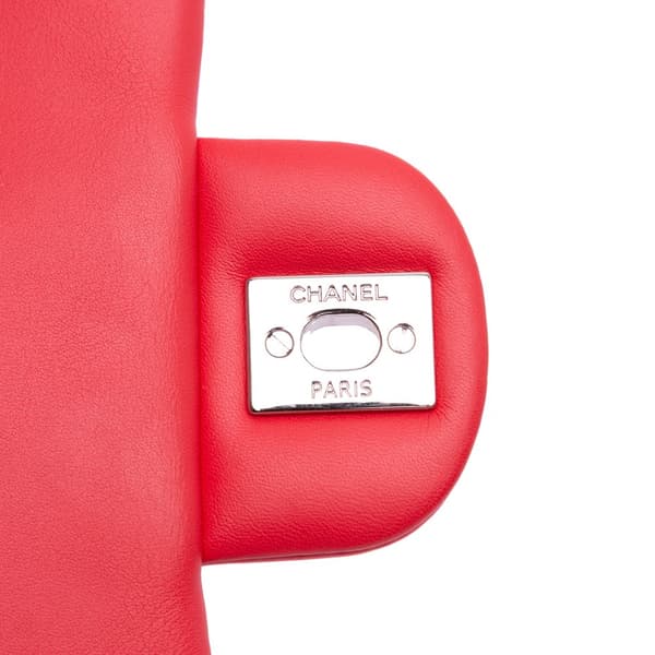 Pre-owned Chanel Mini Rectangular Classic Patent Single Flap Red