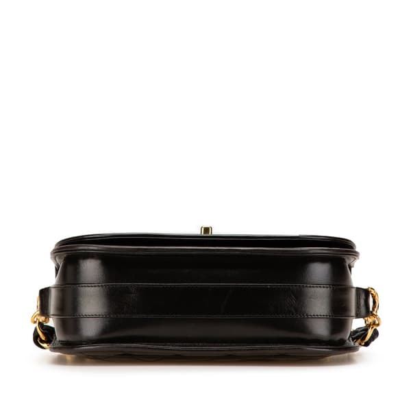 Pre-owned Chanel CC Quilted Lambskin Chain Flap Black