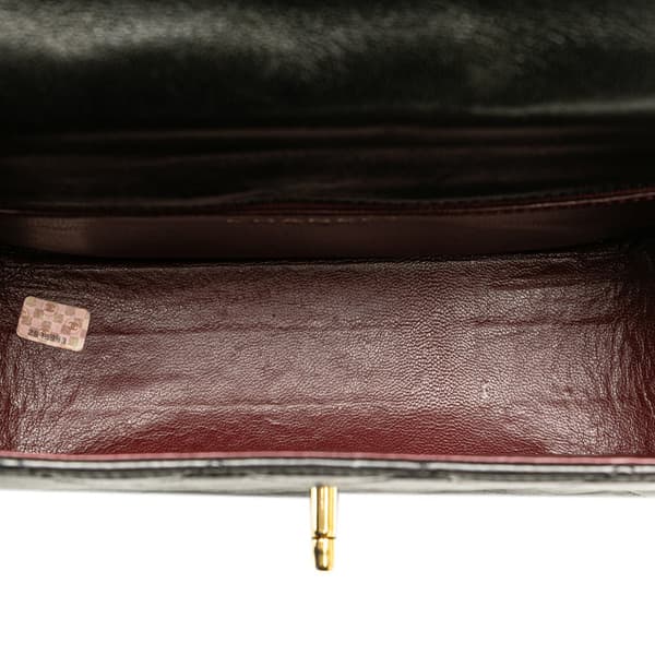 Pre-owned Chanel CC Quilted Lambskin Chain Flap Black