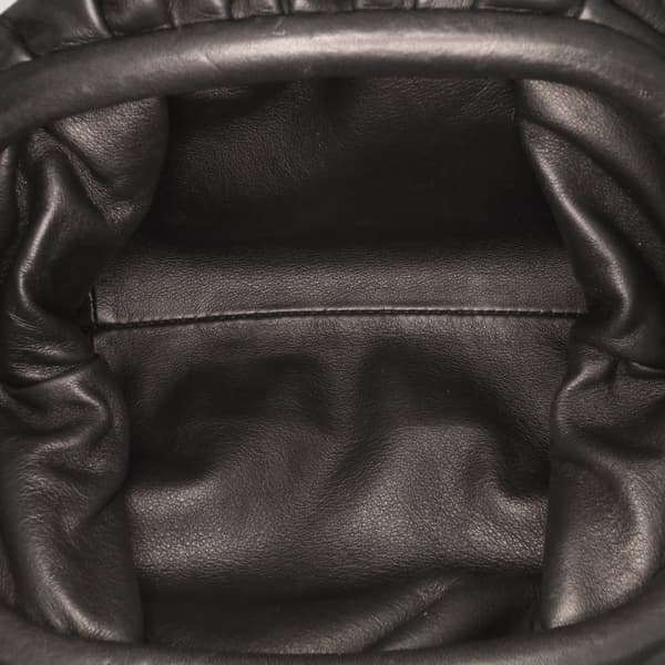Pre-owned Bottega Veneta Lambskin The Mini Pouch Black