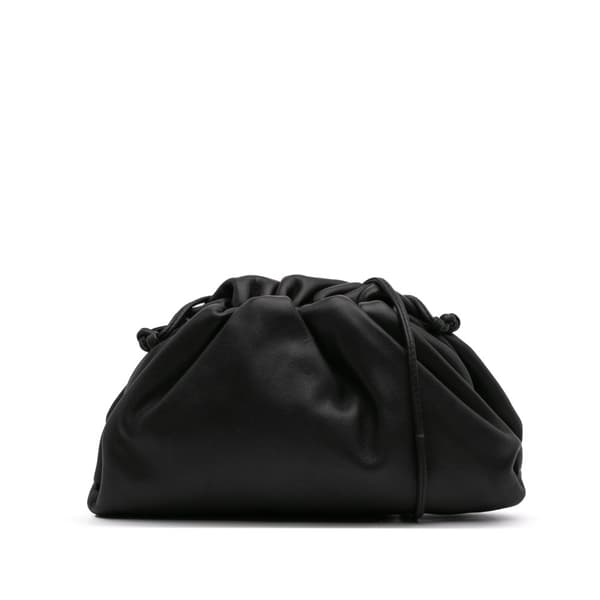 Pre-owned Bottega Veneta Lambskin The Mini Pouch Black