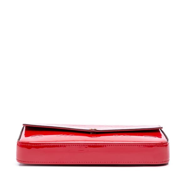Pre-owned Louis Vuitton Monogram Vernis Pochette Felicie Red