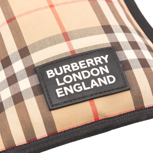 Pre-owned Burberry House Check Canvas Phone Pouch Crossbody Brown