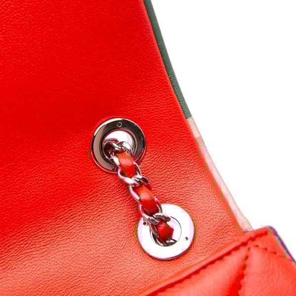 Pre-owned Chanel Small Quilted Lambskin Cuba Color Flap Red
