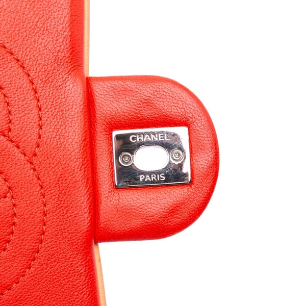 Pre-owned Chanel Small Quilted Lambskin Cuba Color Flap Red