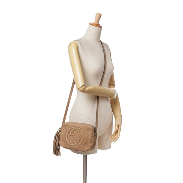 Pre-owned Gucci Leather Soho Disco Crossbody Brown