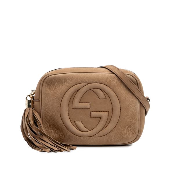 Pre-owned Gucci Leather Soho Disco Crossbody Brown