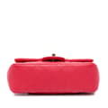 Miniatyrbild 3 av 10: Pre-owned Chanel Mini Rectangular Classic Lambskin Single Flap Red