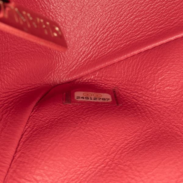 Pre-owned Chanel Mini Rectangular Classic Lambskin Single Flap Red