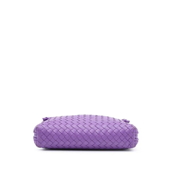 Pre-owned Bottega Veneta Medium Nappa Intrecciato Nodini Crossbody Purple