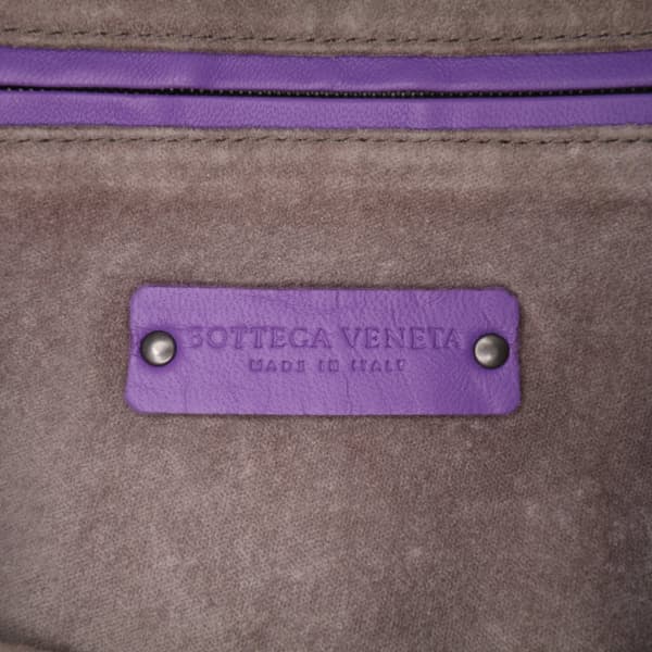 Pre-owned Bottega Veneta Medium Nappa Intrecciato Nodini Crossbody Purple