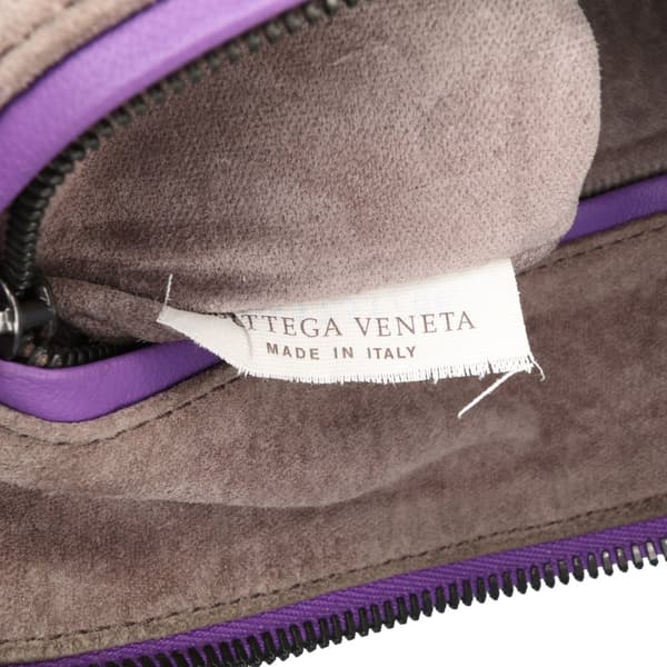 Pre-owned Bottega Veneta Medium Nappa Intrecciato Nodini Crossbody Purple