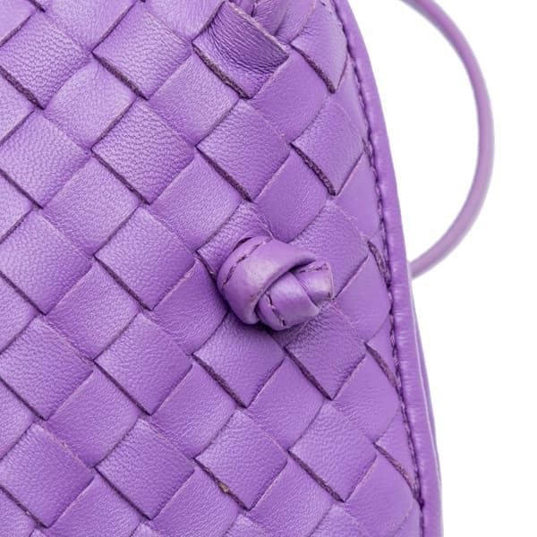 Pre-owned Bottega Veneta Medium Nappa Intrecciato Nodini Crossbody Purple
