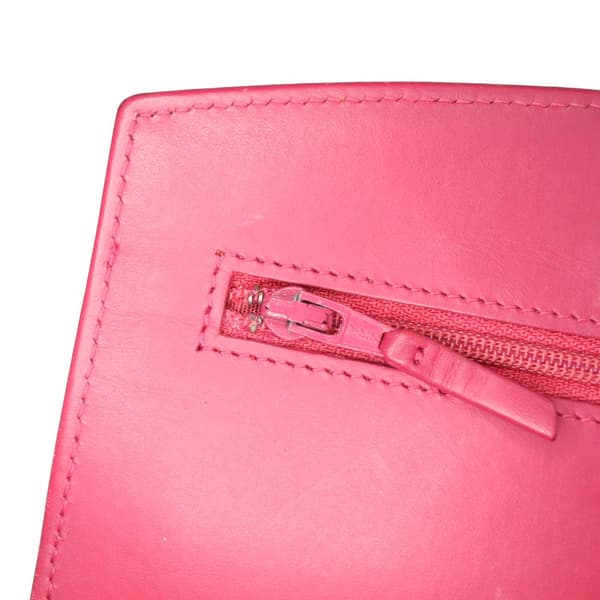 Pre-owned Chanel Quilted Patent Brilliant Wallet On Chain Red