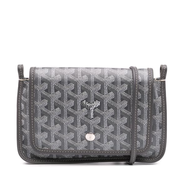 Pre-owned Goyard Goyardine Plumet Pocket Wallet Gray