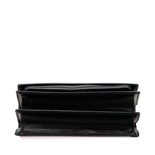 Pre-owned Saint Laurent Medium Leather Monogram Sunset Crossbody Black