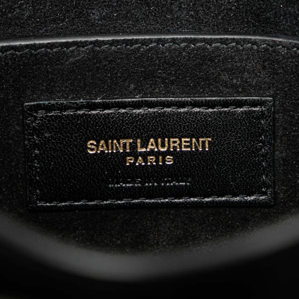 Pre-owned Saint Laurent Medium Leather Monogram Sunset Crossbody Black