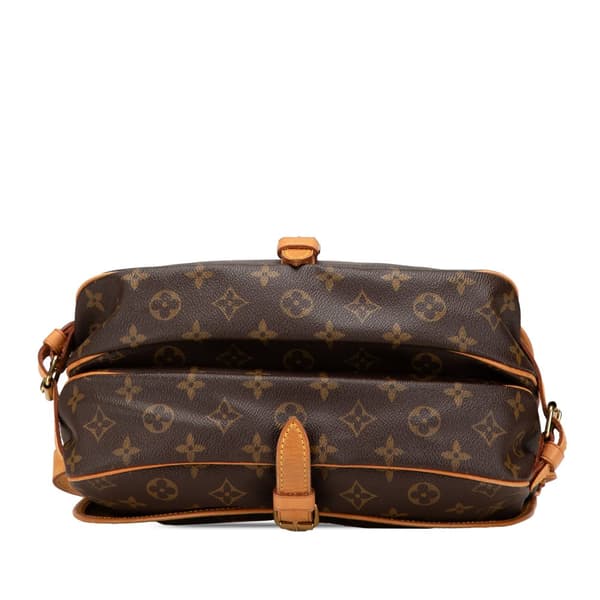 Pre-owned Louis Vuitton Monogram Saumur 30 Brown