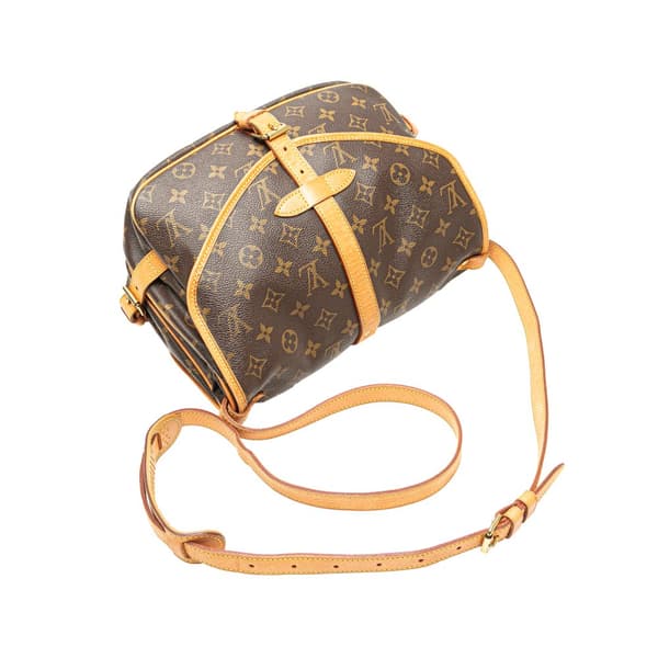 Pre-owned Louis Vuitton Monogram Saumur 30 Brown