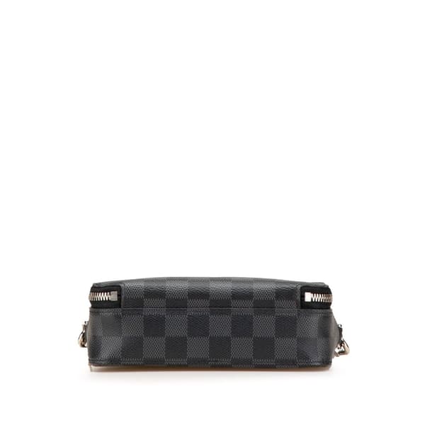 Pre-owned Louis Vuitton Damier Graphite Alpha Wearable Wallet Black