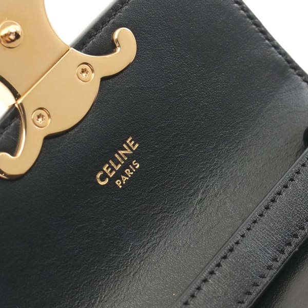 Pre-owned Celine Mini Calfskin Claude Crossbody Black