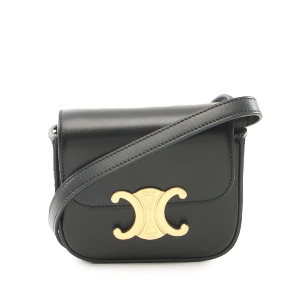 Pre-owned Celine Mini Calfskin Claude Crossbody Black