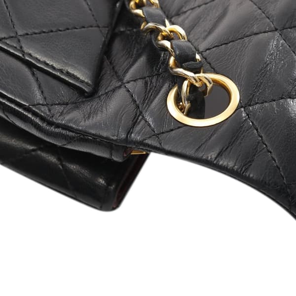 Pre-owned Chanel Mini Square Classic Lambskin Single Flap Black