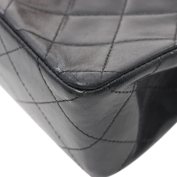 Pre-owned Chanel Mini Square Classic Lambskin Single Flap Black