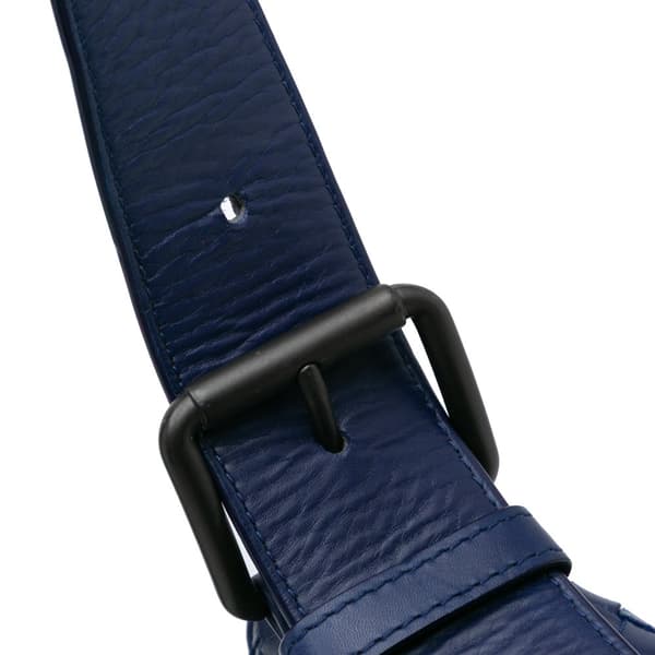 Pre-owned Bottega Veneta Nappa Intrecciato Flap Crossbody Blue