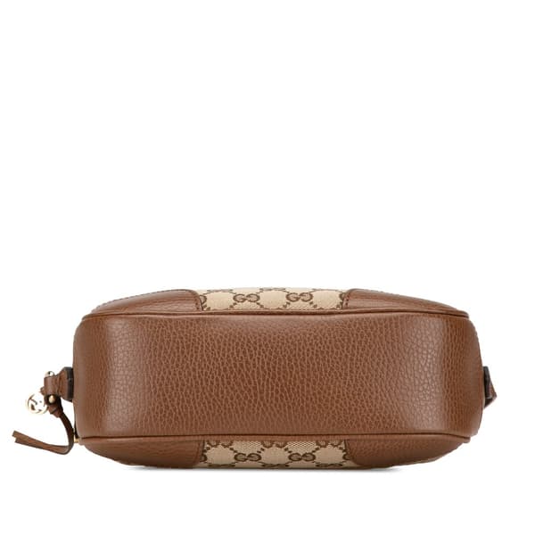 Pre-owned Gucci GG Canvas Bree Crossbody Brown