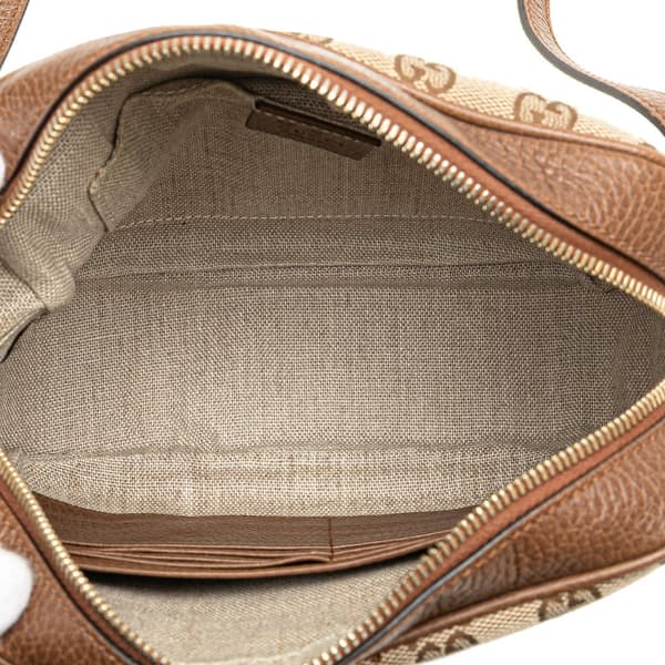 Pre-owned Gucci GG Canvas Bree Crossbody Brown