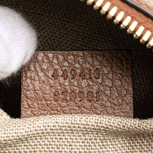 Pre-owned Gucci GG Canvas Bree Crossbody Brown