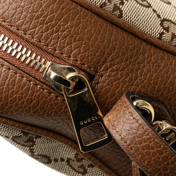 Pre-owned Gucci GG Canvas Bree Crossbody Brown