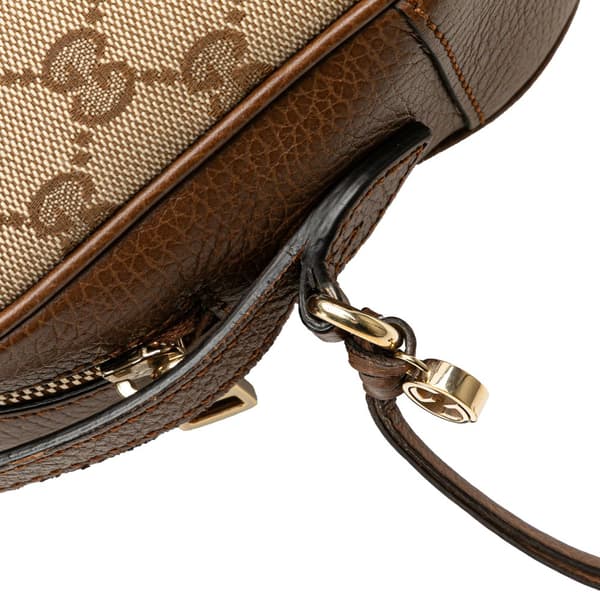 Pre-owned Gucci GG Canvas Bree Crossbody Brown