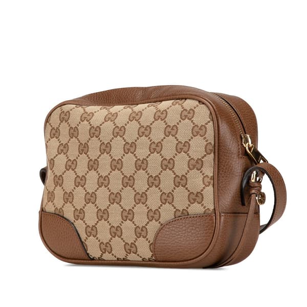 Pre-owned Gucci GG Canvas Bree Crossbody Brown