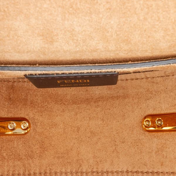 Pre-owned Fendi Leather Moonlight Crossbody Black