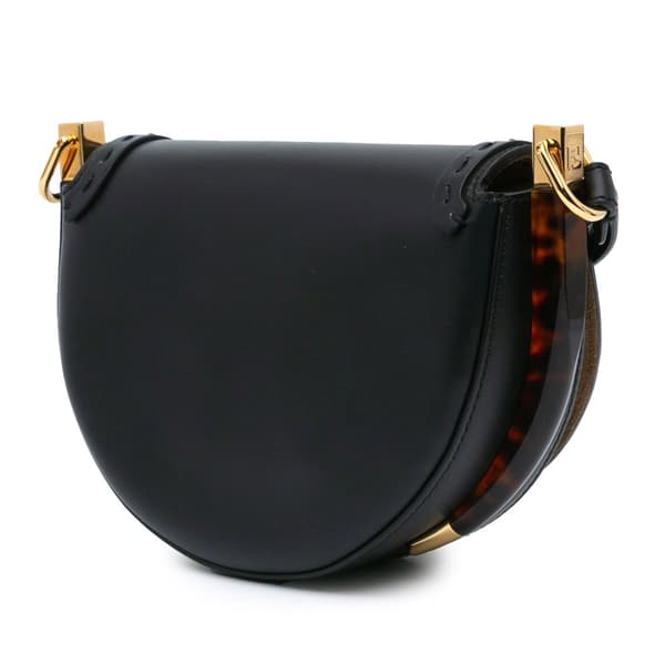 Pre-owned Fendi Leather Moonlight Crossbody Black