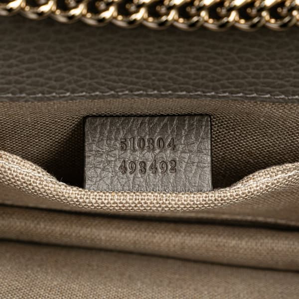 Pre-owned Gucci Small Dollar Calfskin Interlocking G Crossbody Gray