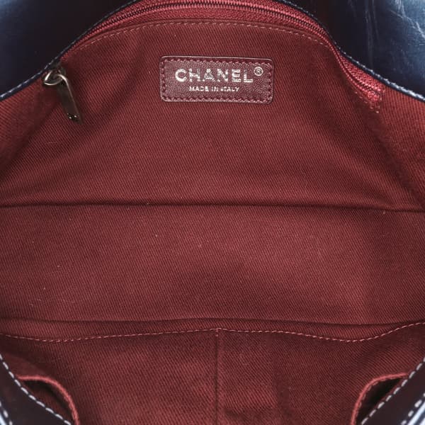 Pre-owned Chanel Quilted Glazed Calfskin Coco Pleats Flap Blue