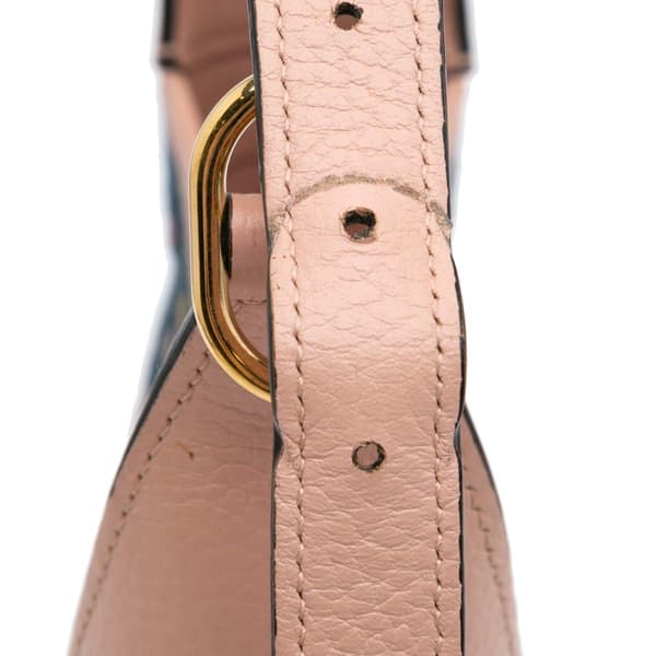 Pre-owned Gucci Small GG Embroidered Denim Floral Jackie 1961 Crossbody Blue