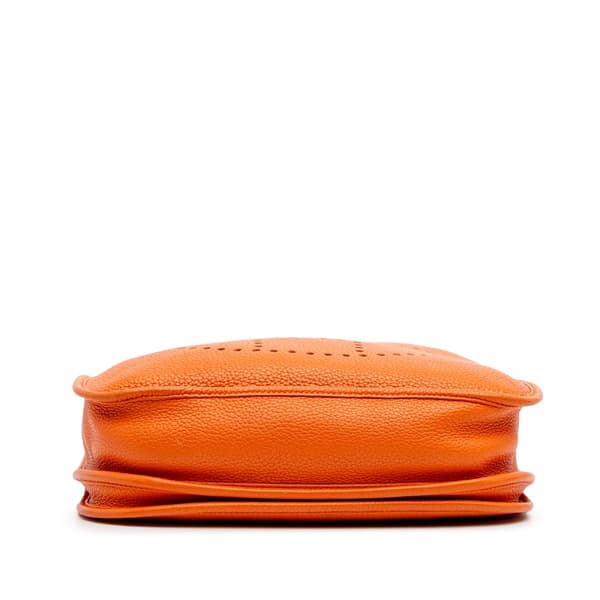 Pre-owned Hermès Clemence Evelyne III PM Orange