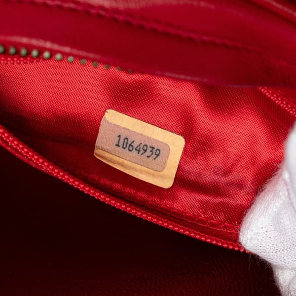 Pre-owned Chanel CC Lambskin Tassel Oval Camera Bag Red