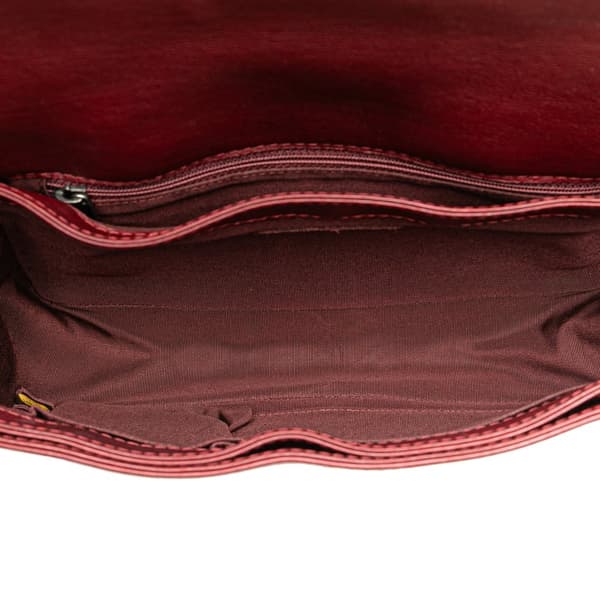 Pre-owned Chanel Medium Calfskin Boy Reverso Flap Red