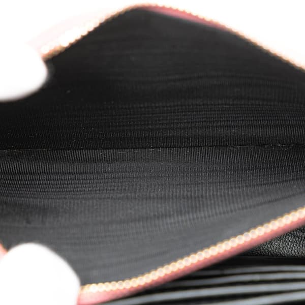Pre-owned Bvlgari Patent Serpenti Forever Wallet on Chain Pink