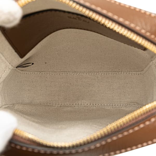 Pre-owned Gucci GG Supreme Interlocking G Sling Bag Brown